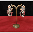 Manisha Jewellery Pota And Pearl Peacock Design Dangler Earrings