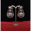 Manisha Jewellery Designer Oxidised Plated Pearl And Temple Art Dangler Earrings