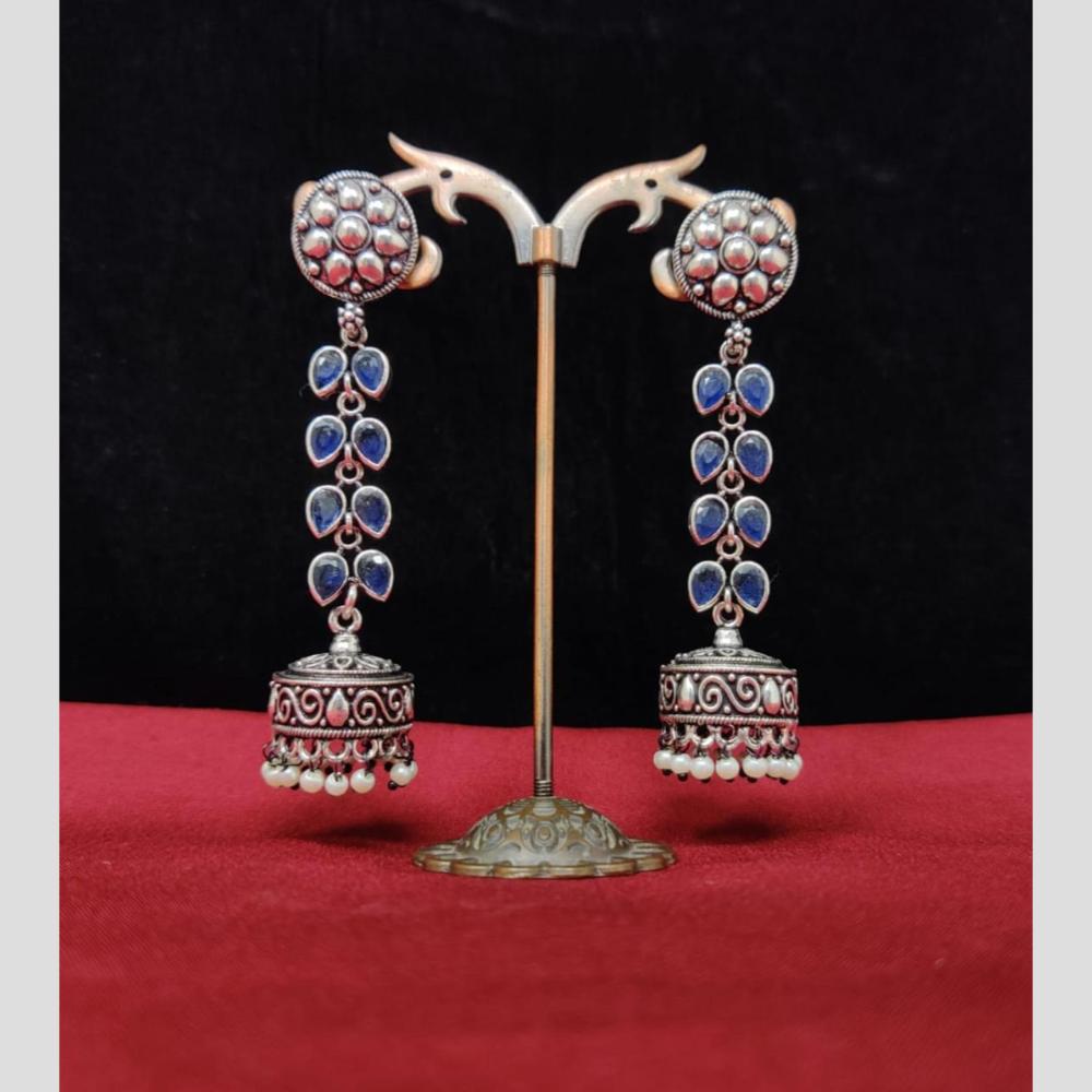 Manisha Jewellery Elegant Oxidised Pearl Jhumki Earrings