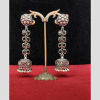 Manisha Jewellery Elegant Oxidised Pearl Jhumki Earrings
