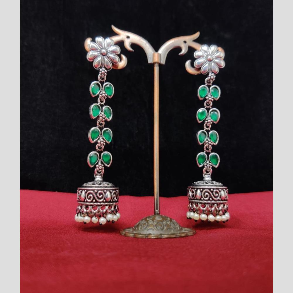 Manisha Jewellery Elegant Oxidised Pearl Jhumki Earrings