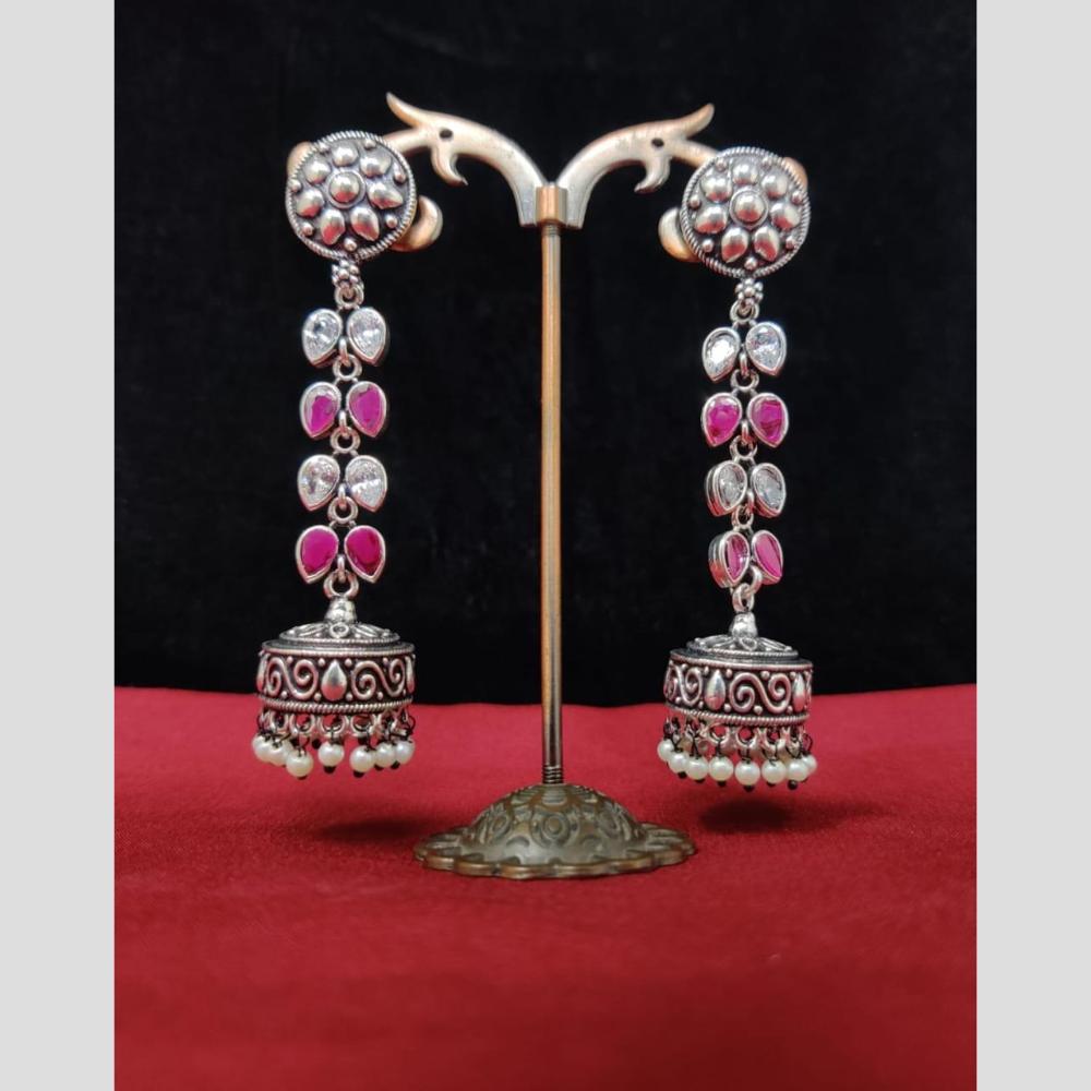 Manisha Jewellery Elegant Oxidised Pearl Jhumki Earrings