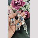 Manisha Jewellery American Diamond Earrings and Bracelet Set