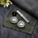 Manisha Jewellery American Diamond Earrings and Bracelet Set