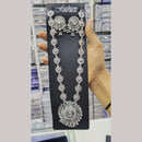 Manisha Jewellery Elegant Oxidised Plated Kundan Long Oxidised Necklace Set