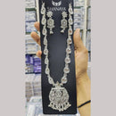 Manisha Jewellery Elegant Oxidised Plated Kundan Long Oxidised Necklace Set