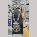 Manisha Jewellery Elegant Oxidised Plated Kundan Long Oxidised Necklace Set