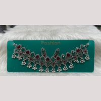 Manisha Jewellery Elegant Oxidised Plated Pota Stone Design Necklace Set