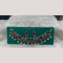 Manisha Jewellery Elegant Oxidised Plated Pota Stone Design Necklace Set