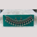 Manisha Jewellery Elegant Oxidised Plated Pota Stone Design Necklace Set