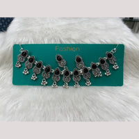 Manisha Jewellery Elegant Oxidised Plated Pota Stone Design Necklace Set