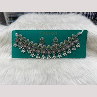 Manisha Jewellery Elegant Oxidised Plated Pota Stone Design Necklace Set