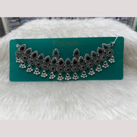 Manisha Jewellery Elegant Oxidised Plated Pota Stone Design Necklace Set