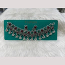 Manisha Jewellery Elegant Oxidised Plated Pota Stone Design Necklace Set
