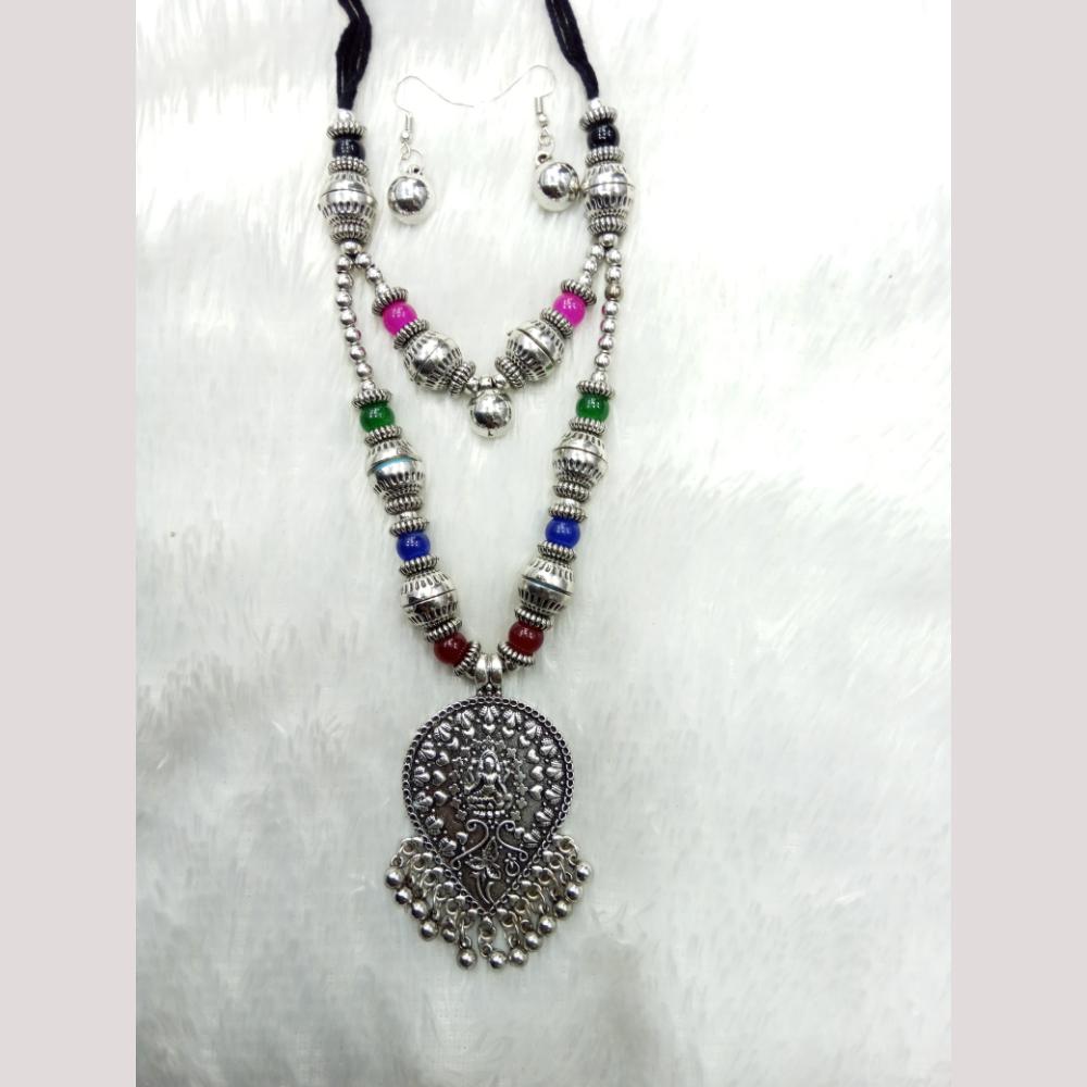 Manisha Jewellery Classic Oxidised Jewellery Beads Necklace Set