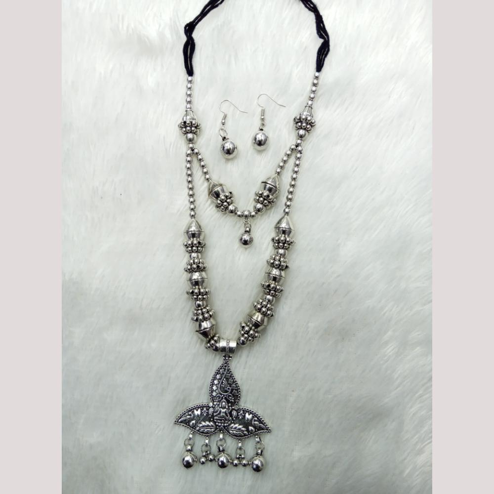 Manisha Jewellery Classic Oxidised Jewellery Beads Necklace Set