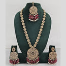 Manisha Jewellery Crystal And Pearl Long Necklace Set