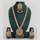 Manisha Jewellery Crystal And Pearl Long Necklace Set