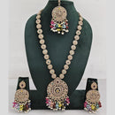 Manisha Jewellery Crystal And Pearl Long Necklace Set