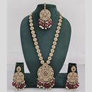 Manisha Jewellery Crystal And Pearl Long Necklace Set