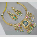 Manisha Jewellery Traditional Meenakari Necklace Set with Kundan and Pearls
