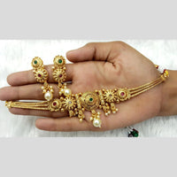 Manisha Jewellery Traditional Choker Necklace Set with Pearl Drops
