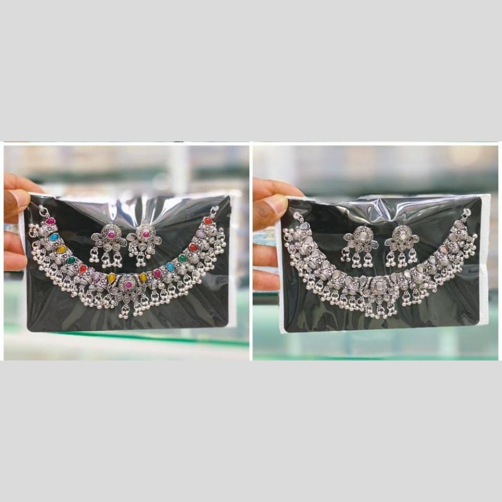 Manisha Jewellery Navratri Special Oxidised Necklace Set