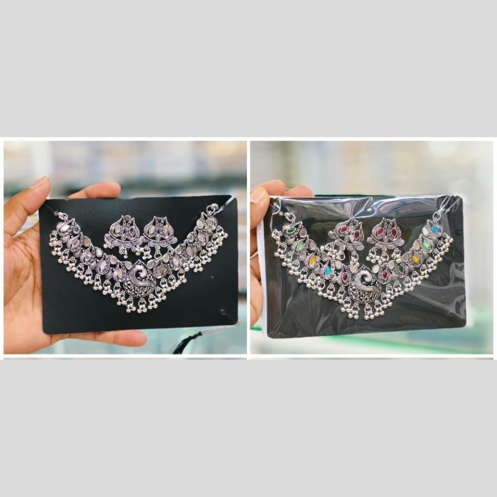 Manisha Jewellery Navratri Special Oxidised Necklace Set