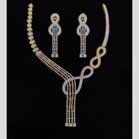 Manisha Jewellery Unveil the Sparkle Designer American Diamond Necklace Set