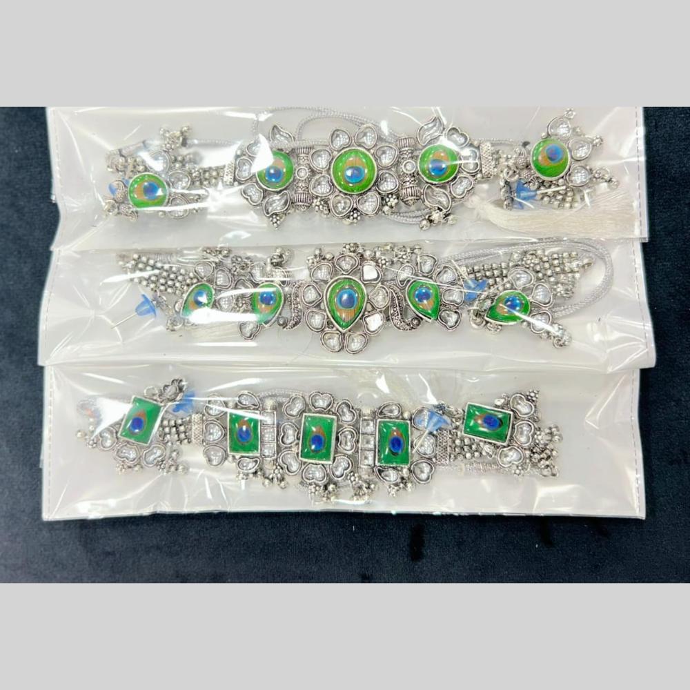 Manisha Jewellery Navratri Special Oxidised Choker Necklace ( 1 piece only )