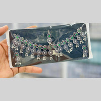 Manisha Jewellery Boho Style Oxidised Necklace Set with Peacock Design