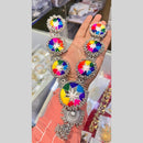 Manisha Oxidised Tribal Necklace Set with Colourful Thread Work for Garba Nights