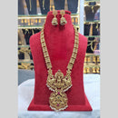 Manisha Jewellery Long Temple Necklace Set With Goddess Lakshmi Engraving