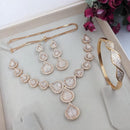 Manisha Jewellery Shimmering Elegance Necklace & Bracelet Set with Austrian Stones