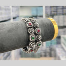 Manisha Jewellery Traditional Oxidised Bangles with Crystal Accents for Navratri Celebrations