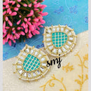 Manisha Jewellery Gold Plated Kundan Stone & Meenakari Stud Earrings