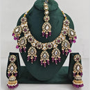 Manisha Jewellery Kundan And Pearl  beads Necklace Set