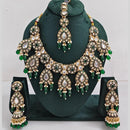 Manisha Jewellery Kundan And Pearl  beads Necklace Set