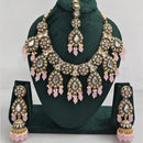 Manisha Jewellery Kundan And Pearl  beads Necklace Set