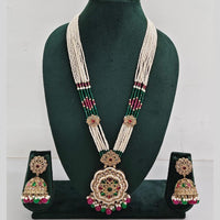 Manisha Jewellery Pearl And Crystal Stone Long Necklace Set