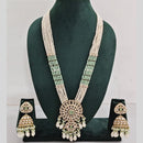 Manisha Jewellery Pearl And Kundan Stone Long Necklace Set