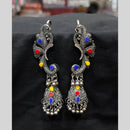 Manisha Jewellery Pota Stone Oxidised Dangler Earrings