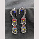 Manisha Jewellery Oxidised Plated Pota Stone And Pearls Jhumki Earrings