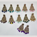 Manisha Jewellery Sparkling Fusion Crystal Stone And Pearls Dangler Earrings