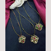 Manisha Jewellery Gold Plated Austrain Stone And Pearls Necklace Set
