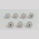 Manisha Jewellery Elegant Crystal Ring In Polished Silver Plating Stylish Sparkle For Her 