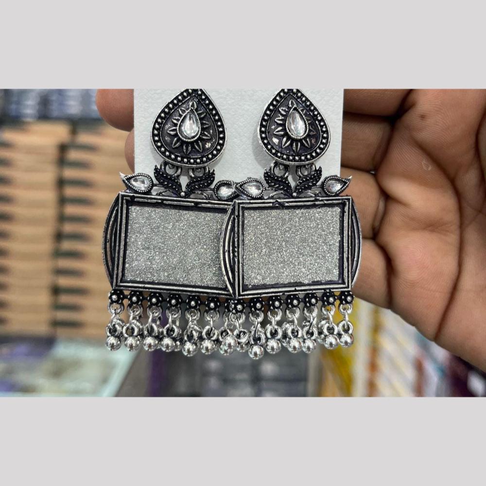Manisha Jewellery Oxidised  Silver Plated Dangler Earrings For Women And Girls