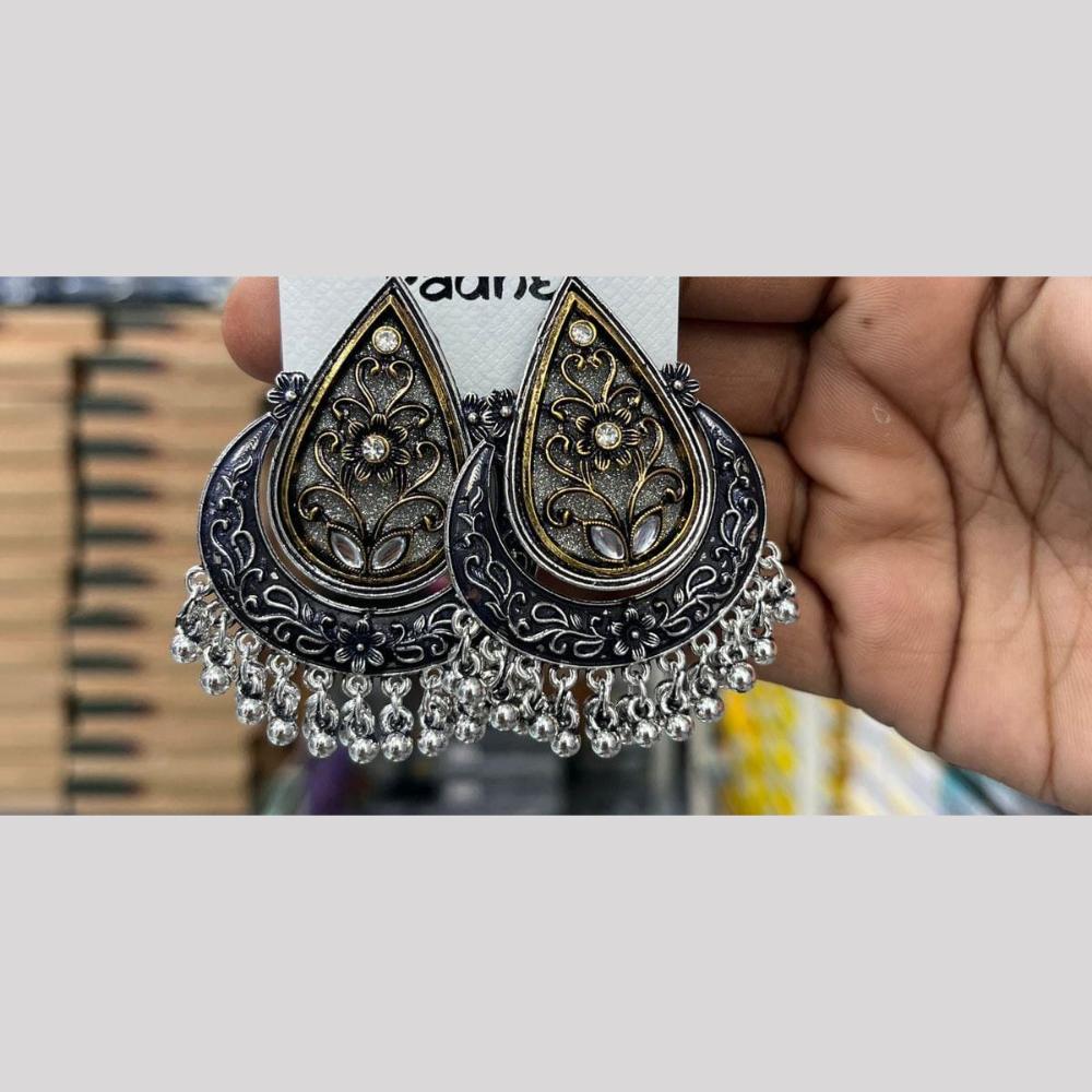 Manisha Jewellery Oxidised Plated LightWeight Dangler Earrings For College And Office Wear