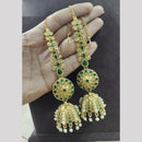 Manisha Jewellery Classic Indian Jhumka Earrings With Pota Stone And Pearl Hangings 