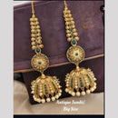 Manisha Jewellery Classic Indian Jhumka Earrings With Pota Stone And Pearl Hangings 